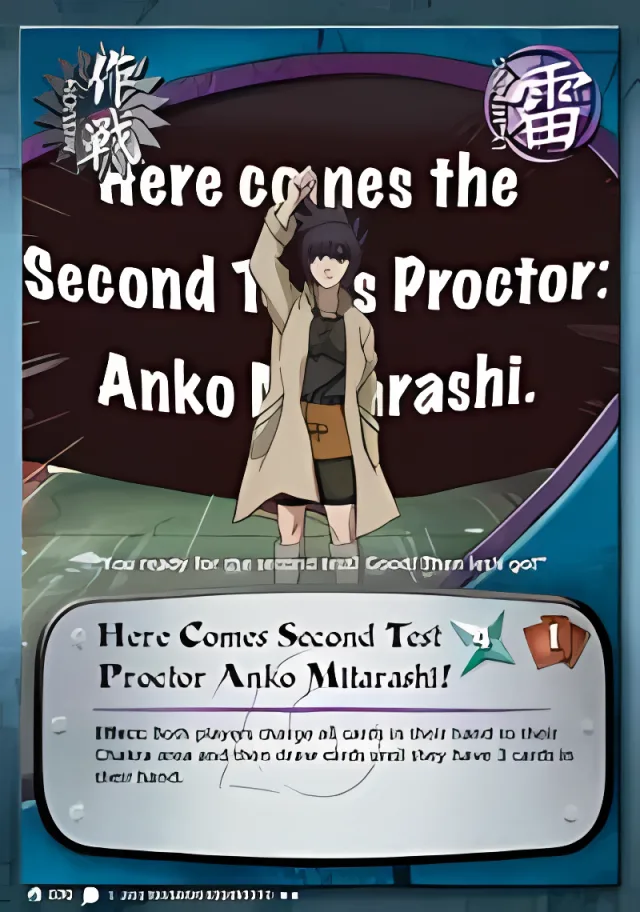 Here comes second test proctor Anko Mitarashi!