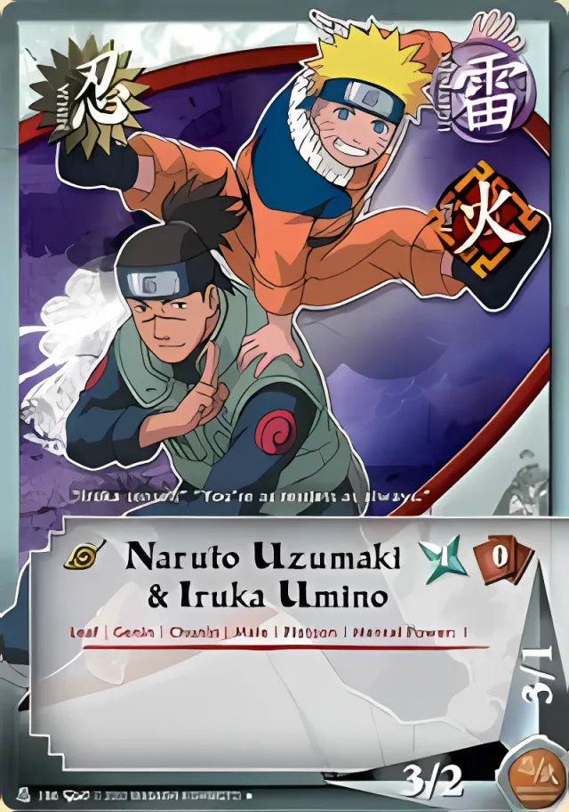 Naruto Uzumaki and Iruka Umino