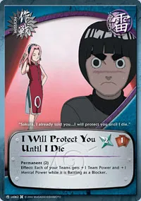 I will protect you until I die