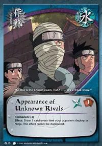 Appearance of Unknown Rivals