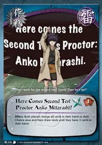 Here comes second test proctor Anko Mitarashi!