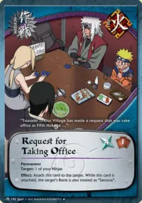 Request for Taking Office